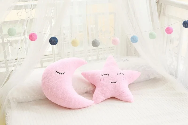 Neue Gefüllte Wolke Mond Sterne Regentropfen Plüsch Kissen Weiche Kissen Spielzeug Für Kinder Baby Kinder Mädchen Weihnachten Geschenk Zimmer Auto Dekor