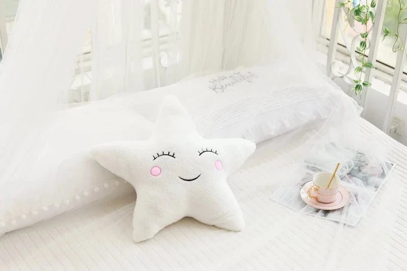 Neue Gefüllte Wolke Mond Sterne Regentropfen Plüsch Kissen Weiche Kissen Spielzeug Für Kinder Baby Kinder Mädchen Weihnachten Geschenk Zimmer Auto Dekor