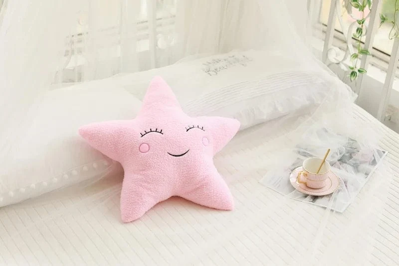 Neue Gefüllte Wolke Mond Sterne Regentropfen Plüsch Kissen Weiche Kissen Spielzeug Für Kinder Baby Kinder Mädchen Weihnachten Geschenk Zimmer Auto Dekor