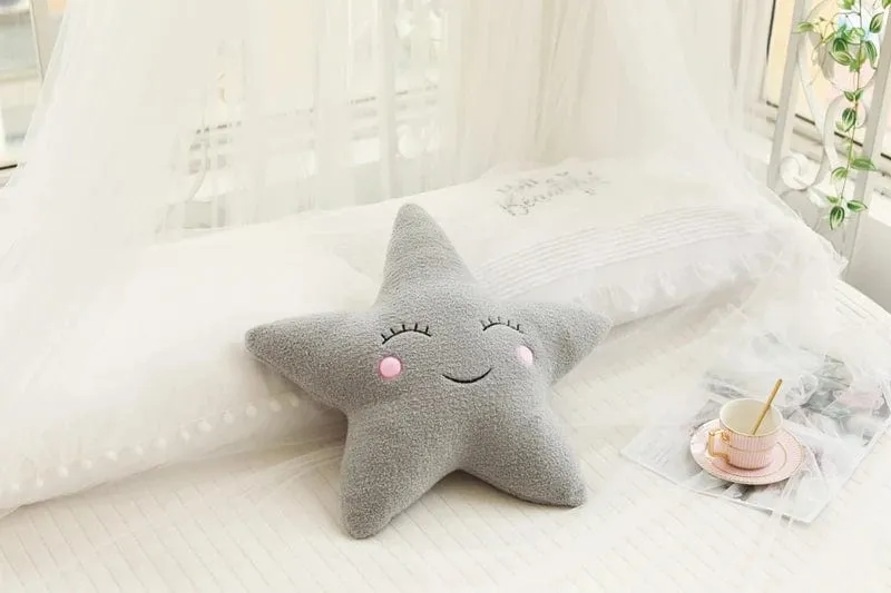 Neue Gefüllte Wolke Mond Sterne Regentropfen Plüsch Kissen Weiche Kissen Spielzeug Für Kinder Baby Kinder Mädchen Weihnachten Geschenk Zimmer Auto Dekor