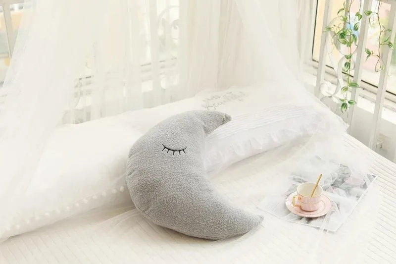 Neue Gefüllte Wolke Mond Sterne Regentropfen Plüsch Kissen Weiche Kissen Spielzeug Für Kinder Baby Kinder Mädchen Weihnachten Geschenk Zimmer Auto Dekor
