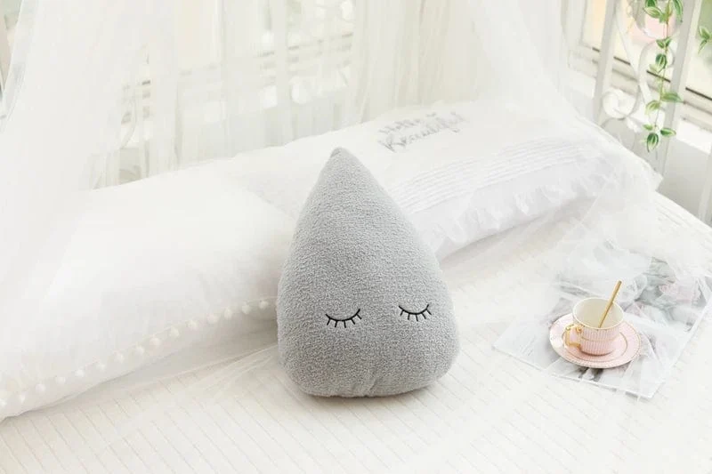 Neue Gefüllte Wolke Mond Sterne Regentropfen Plüsch Kissen Weiche Kissen Spielzeug Für Kinder Baby Kinder Mädchen Weihnachten Geschenk Zimmer Auto Dekor