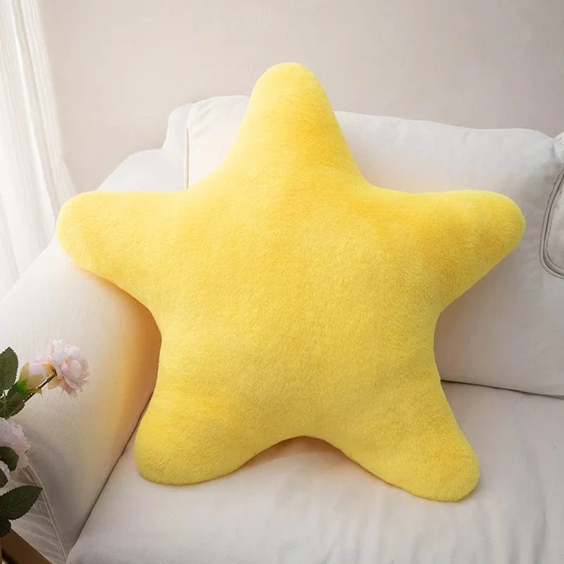 Sternförmiges Kissen, dekoratives Sternkissen für das Bett, weiches Plüsch-Wurfkissen, süßes Kissen, Plüschkissen für Kinderzimmer, Wohnzimmer