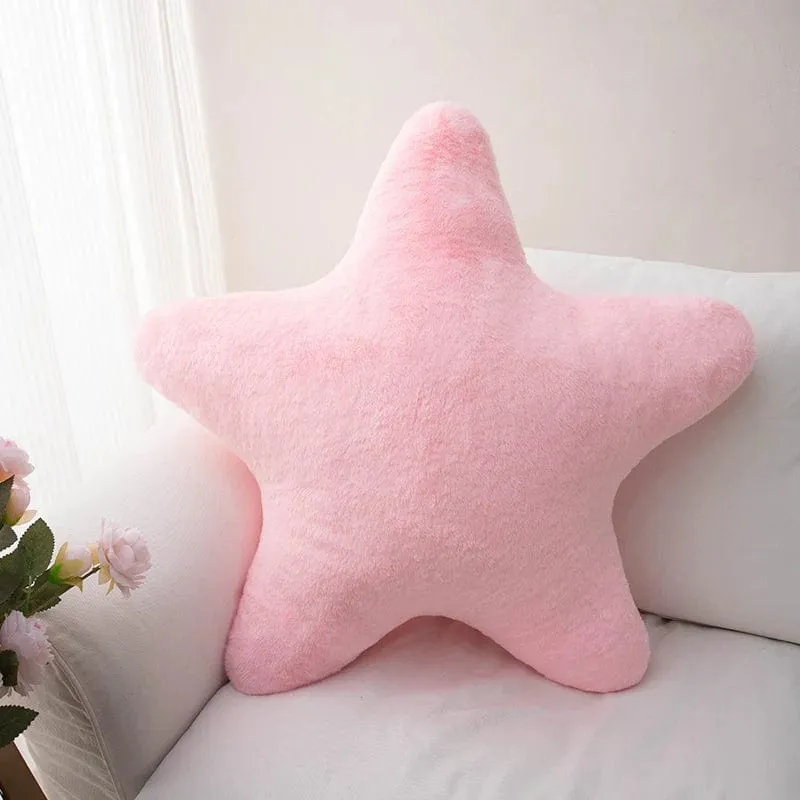 Sternförmiges Kissen, dekoratives Sternkissen für das Bett, weiches Plüsch-Wurfkissen, süßes Kissen, Plüschkissen für Kinderzimmer, Wohnzimmer