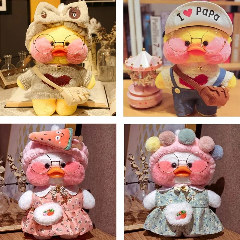30 cm süßes Lalafanfan gelbe süße Enten gefülltes Stofftier Kawaii beruhigendes Spielzeug Tierpuppen Kissen für Mädchen Kinder Geburtstagsgeschenke
