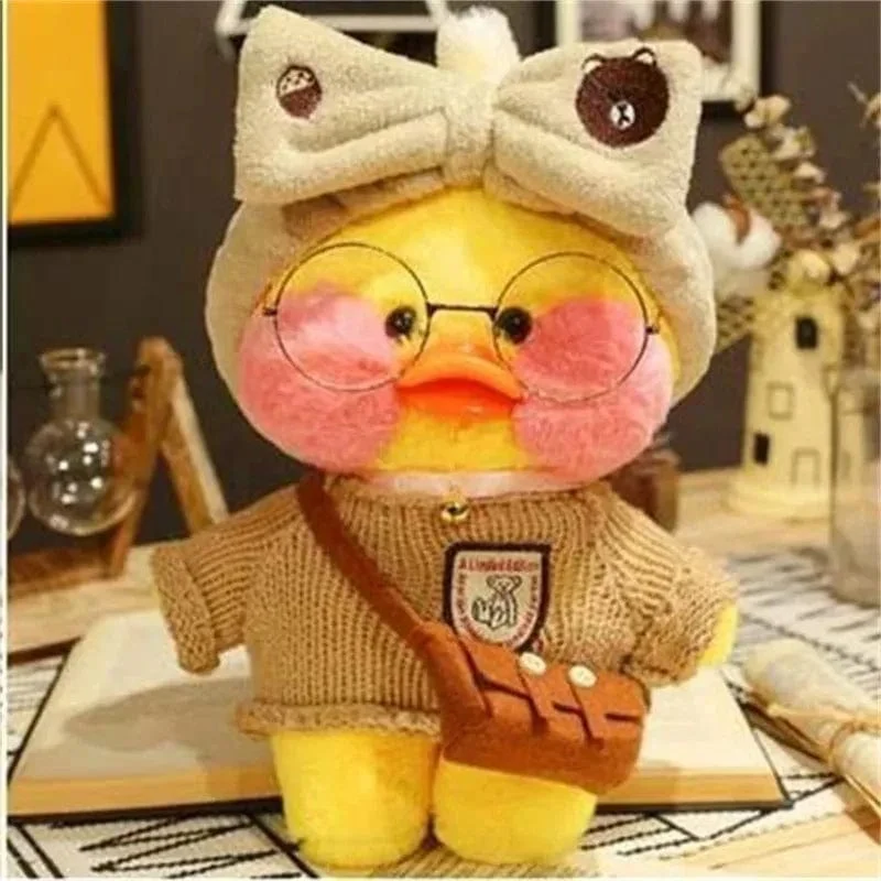 30 cm süßes Lalafanfan gelbe süße Enten gefülltes Stofftier Kawaii beruhigendes Spielzeug Tierpuppen Kissen für Mädchen Kinder Geburtstagsgeschenke