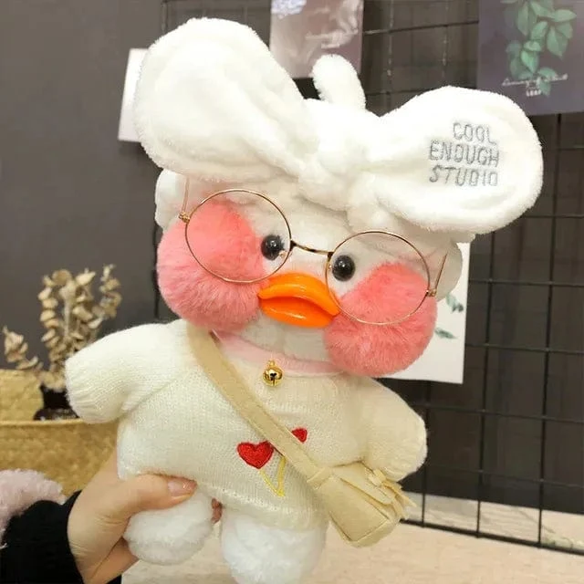 30 cm süßes Lalafanfan gelbe süße Enten gefülltes Stofftier Kawaii beruhigendes Spielzeug Tierpuppen Kissen für Mädchen Kinder Geburtstagsgeschenke