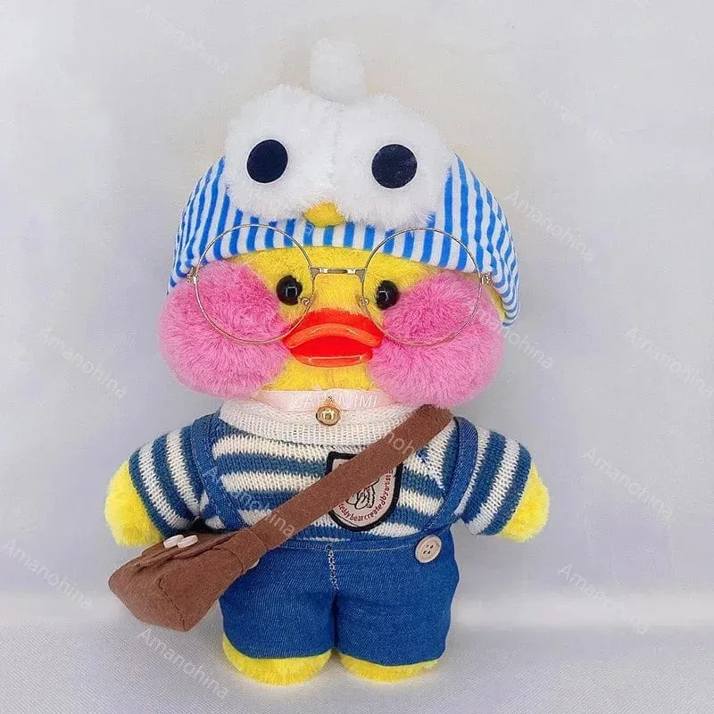30 cm süßes Lalafanfan gelbe süße Enten gefülltes Stofftier Kawaii beruhigendes Spielzeug Tierpuppen Kissen für Mädchen Kinder Geburtstagsgeschenke