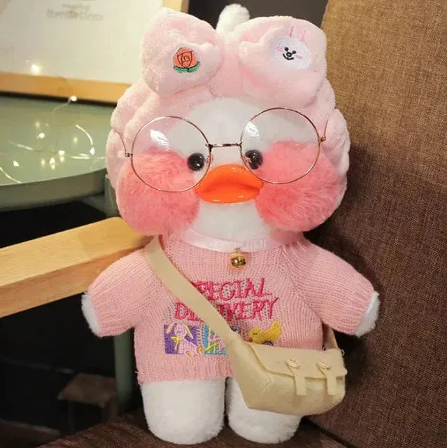 30 cm süßes Lalafanfan gelbe süße Enten gefülltes Stofftier Kawaii beruhigendes Spielzeug Tierpuppen Kissen für Mädchen Kinder Geburtstagsgeschenke