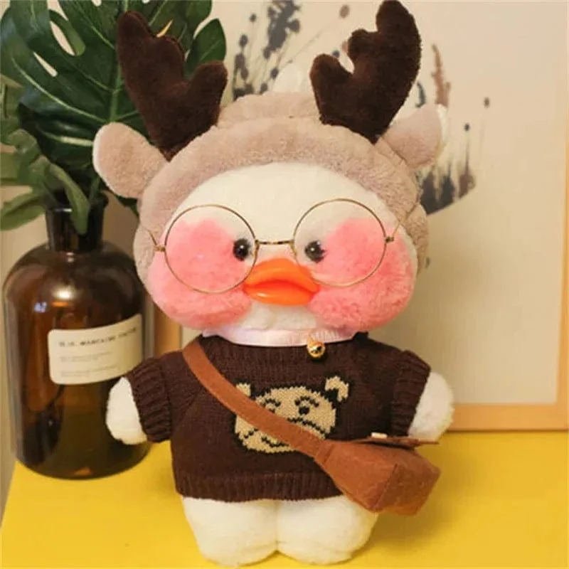 30 cm süßes Lalafanfan gelbe süße Enten gefülltes Stofftier Kawaii beruhigendes Spielzeug Tierpuppen Kissen für Mädchen Kinder Geburtstagsgeschenke