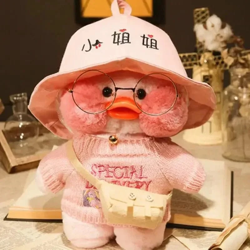 30 cm süßes Lalafanfan gelbe süße Enten gefülltes Stofftier Kawaii beruhigendes Spielzeug Tierpuppen Kissen für Mädchen Kinder Geburtstagsgeschenke