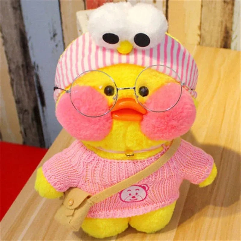30 cm süßes Lalafanfan gelbe süße Enten gefülltes Stofftier Kawaii beruhigendes Spielzeug Tierpuppen Kissen für Mädchen Kinder Geburtstagsgeschenke
