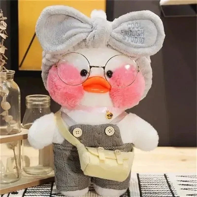 30 cm süßes Lalafanfan gelbe süße Enten gefülltes Stofftier Kawaii beruhigendes Spielzeug Tierpuppen Kissen für Mädchen Kinder Geburtstagsgeschenke