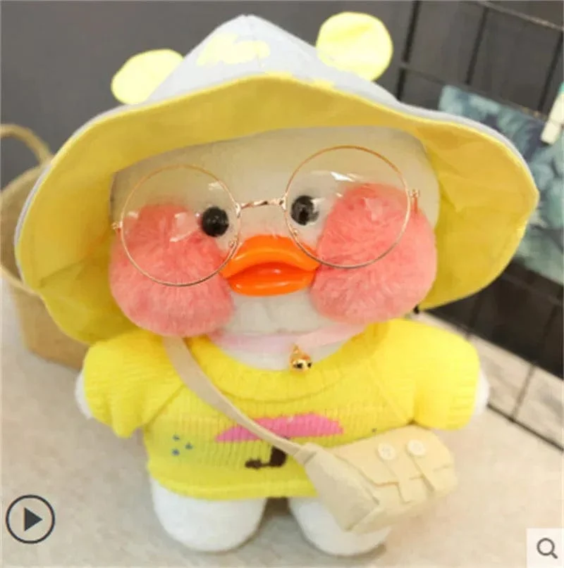 30 cm süßes Lalafanfan gelbe süße Enten gefülltes Stofftier Kawaii beruhigendes Spielzeug Tierpuppen Kissen für Mädchen Kinder Geburtstagsgeschenke