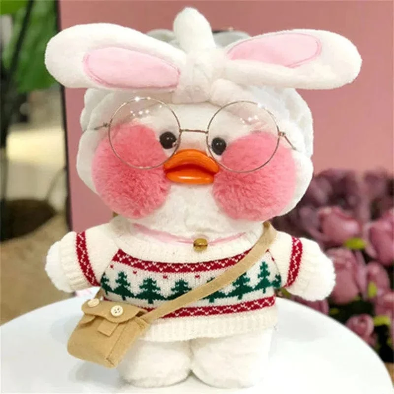 30 cm süßes Lalafanfan gelbe süße Enten gefülltes Stofftier Kawaii beruhigendes Spielzeug Tierpuppen Kissen für Mädchen Kinder Geburtstagsgeschenke