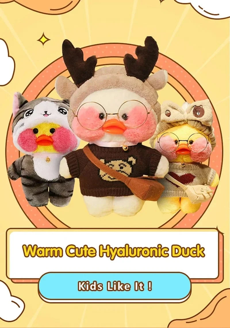 30 cm süßes Lalafanfan gelbe süße Enten gefülltes Stofftier Kawaii beruhigendes Spielzeug Tierpuppen Kissen für Mädchen Kinder Geburtstagsgeschenke