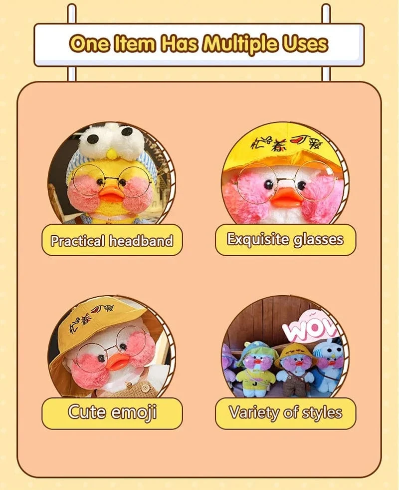 30 cm süßes Lalafanfan gelbe süße Enten gefülltes Stofftier Kawaii beruhigendes Spielzeug Tierpuppen Kissen für Mädchen Kinder Geburtstagsgeschenke