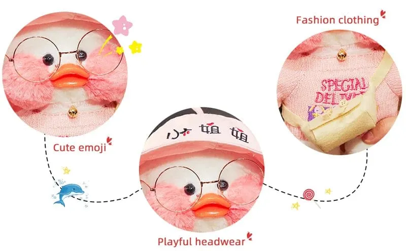 30 cm süßes Lalafanfan gelbe süße Enten gefülltes Stofftier Kawaii beruhigendes Spielzeug Tierpuppen Kissen für Mädchen Kinder Geburtstagsgeschenke