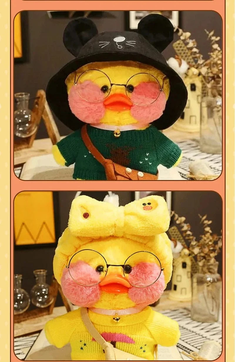 30 cm süßes Lalafanfan gelbe süße Enten gefülltes Stofftier Kawaii beruhigendes Spielzeug Tierpuppen Kissen für Mädchen Kinder Geburtstagsgeschenke