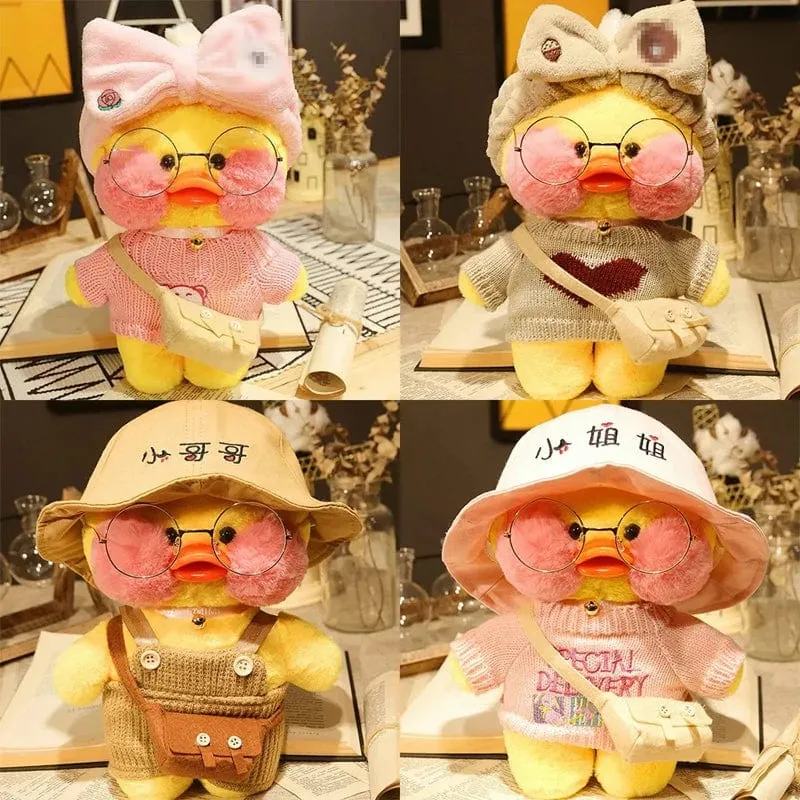 30 cm süßes Lalafanfan gelbe süße Enten gefülltes Stofftier Kawaii beruhigendes Spielzeug Tierpuppen Kissen für Mädchen Kinder Geburtstagsgeschenke