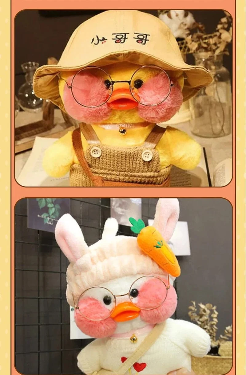 30 cm süßes Lalafanfan gelbe süße Enten gefülltes Stofftier Kawaii beruhigendes Spielzeug Tierpuppen Kissen für Mädchen Kinder Geburtstagsgeschenke