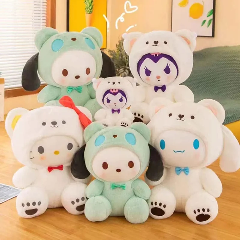 25 cm Sanrio Plüschtier Hello Kitty Cinnamonroll Pochacco Kuromi Plüschtier Gefüllte süße Cartoon-Puppe Geburtstag Weihnachtsgeschenk