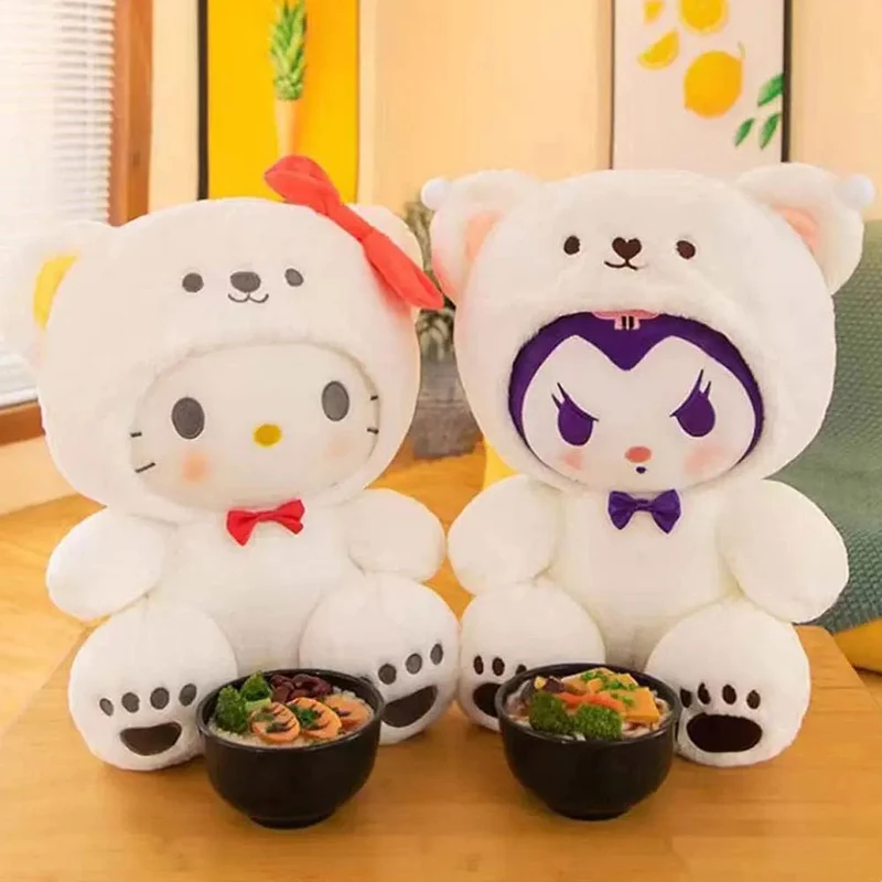 25 cm Sanrio Plüschtier Hello Kitty Cinnamonroll Pochacco Kuromi Plüschtier Gefüllte süße Cartoon-Puppe Geburtstag Weihnachtsgeschenk