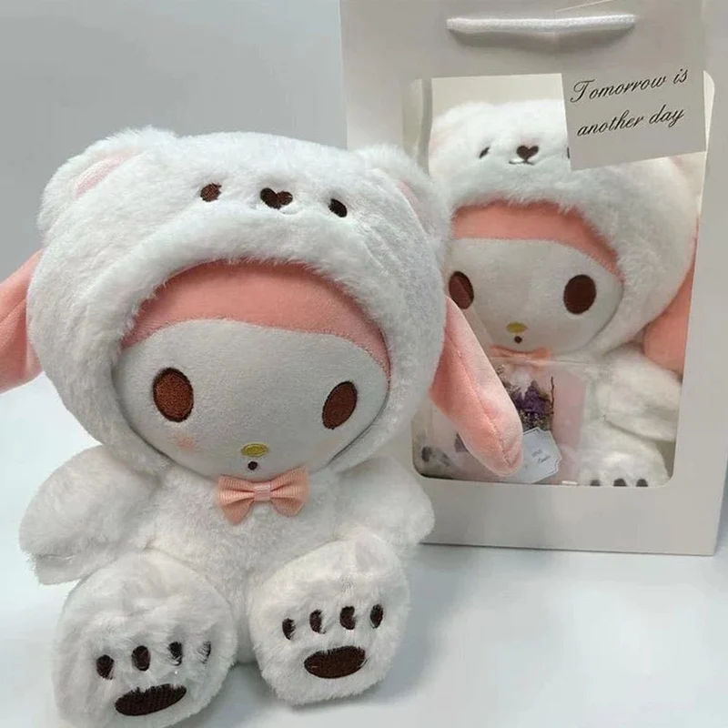 25 cm Sanrio Plüschtier Hello Kitty Cinnamonroll Pochacco Kuromi Plüschtier Gefüllte süße Cartoon-Puppe Geburtstag Weihnachtsgeschenk