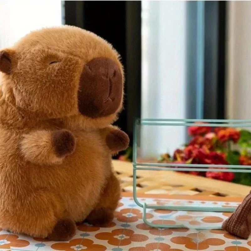 15-30cmCapybara Plüsch Simulation Capybara Anime Fluffty Spielzeug Süße Puppe Kuscheltiere Weiche Puppe Plüsch Weihnachten ThanksgivingGift