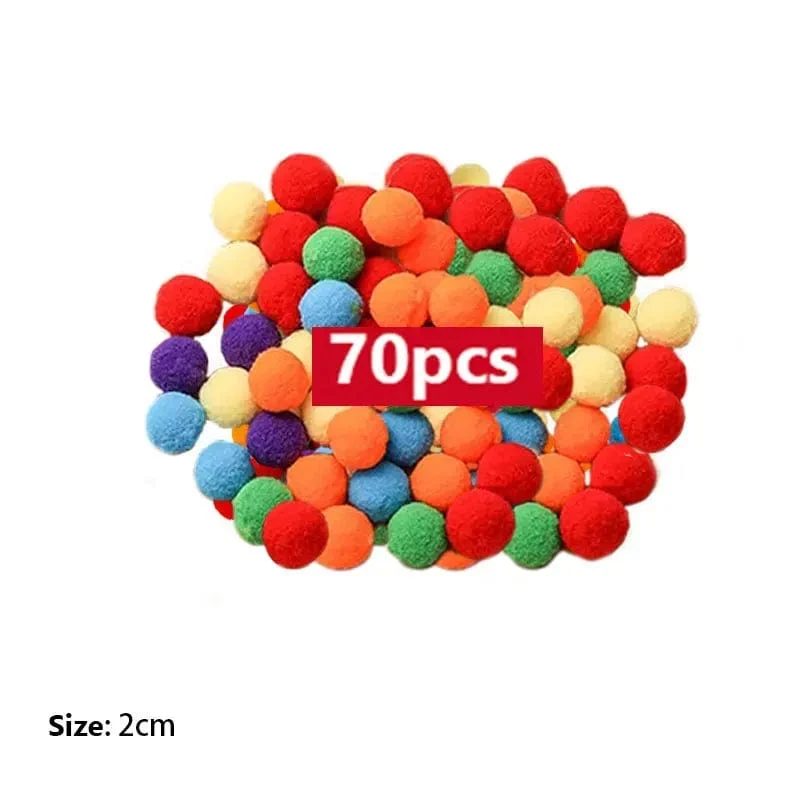 Regenbogen-Zähl-Pompons-Spielzeug für 3-jährige Kinder, Sortierbecher, Montessori-Sensorik-Spielzeug, Vorschul-Lernaktivitäten, Mathe-Spielzeug