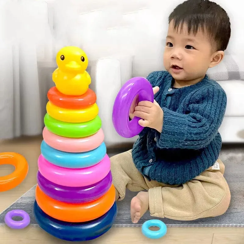 Montessori Babyspielzeug Rolling Ball Tower Montessori Lernspiele für Babys Stapelbahn Babyentwicklungsspielzeug 1 2 3 Jahre