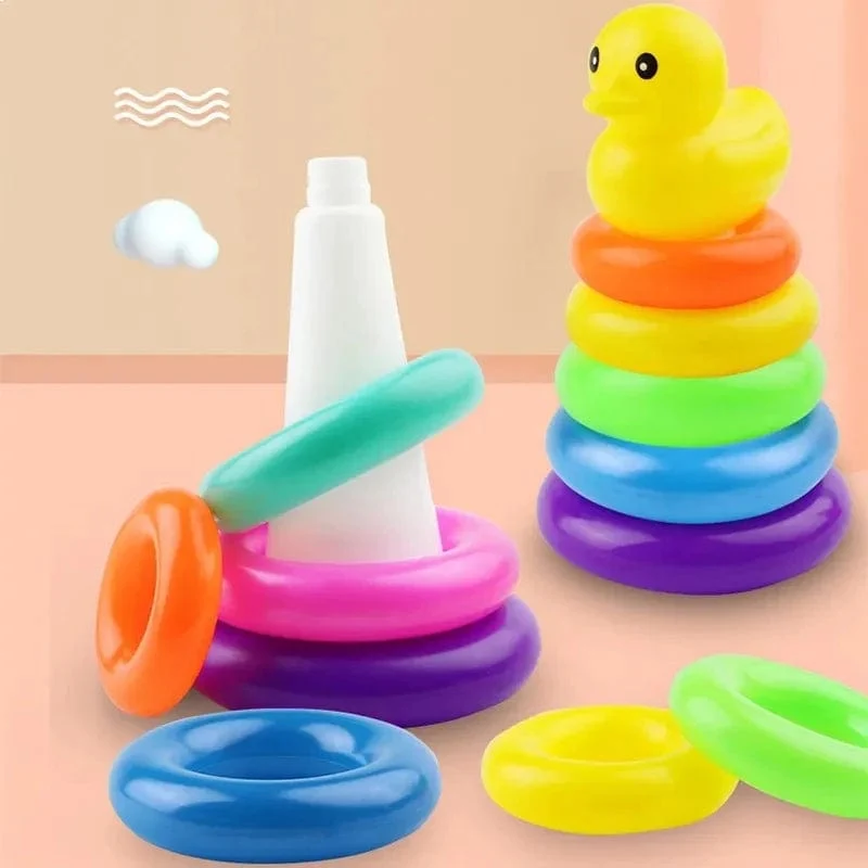 Montessori Babyspielzeug Rolling Ball Tower Montessori Lernspiele für Babys Stapelbahn Babyentwicklungsspielzeug 1 2 3 Jahre