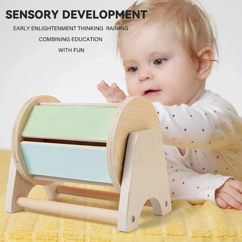 Montessori Holzspielzeug für Kleinkinder, Zielbox, Rolltrommel, Farbe, Form, Erkenntnis, Spiel, pädagogisches sensorisches Baby, Lehrmittel, Geschenke