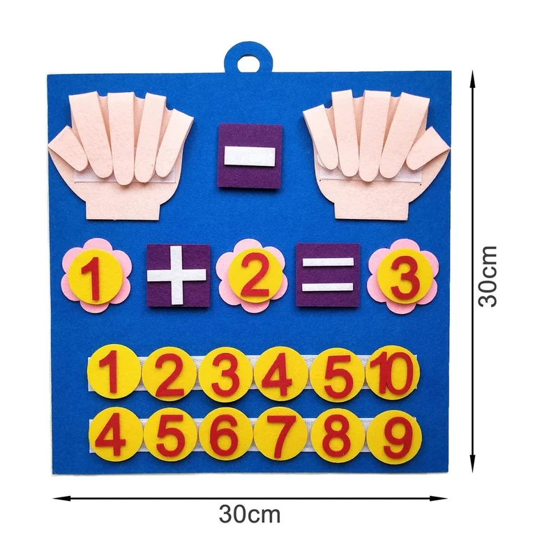 Montessori Spielzeug für Kleinkinder, Filzfingerzahlen, Mathematikspielzeug, Kinder, Zählen, frühe Bildung, Lernspiel für Kinder, Intelligenz