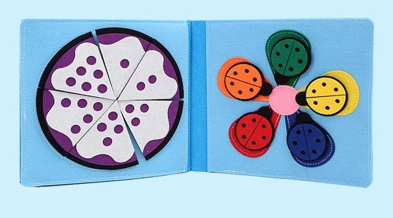 Montessori-Spielzeug für Kleinkinder, Beschäftigungsbrett, Bauernhoftierszene, Geschichtenerzähl-Aktivitätsspielzeug, ruhiges Buch, Filzaktivität, pädagogisches sensorisches Spielzeug