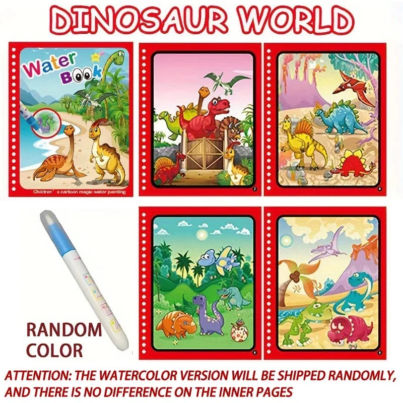 Magisches Buch, Wasserzeichnen, Montessori-Spielzeug, wiederverwendbares Malbuch, magisches Wasserzeichenbuch, sensorische Früherziehung für Kinder