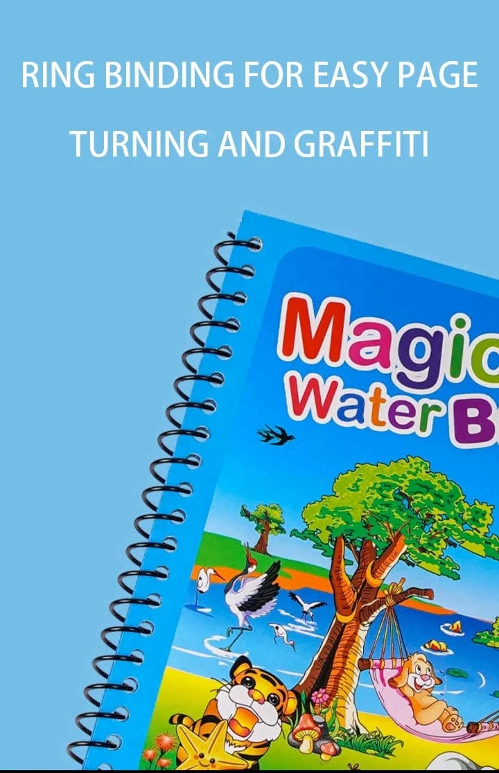 Magisches Buch, Wasserzeichnen, Montessori-Spielzeug, wiederverwendbares Malbuch, magisches Wasserzeichenbuch, sensorische Früherziehung für Kinder