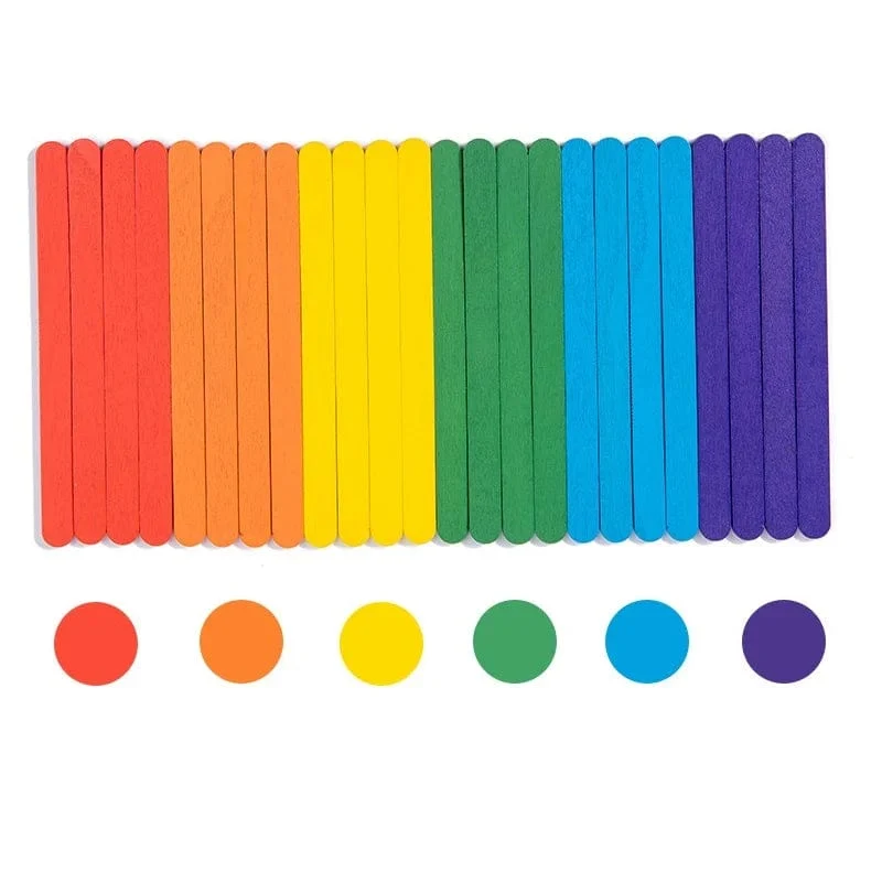 Montessori-Spielzeug für Kinder, Regenbogen-Stab-Puzzle, sensorisches logisches Denken, Herausforderung, Tischspiele, Kinder, frühes pädagogisches Holzspielzeug