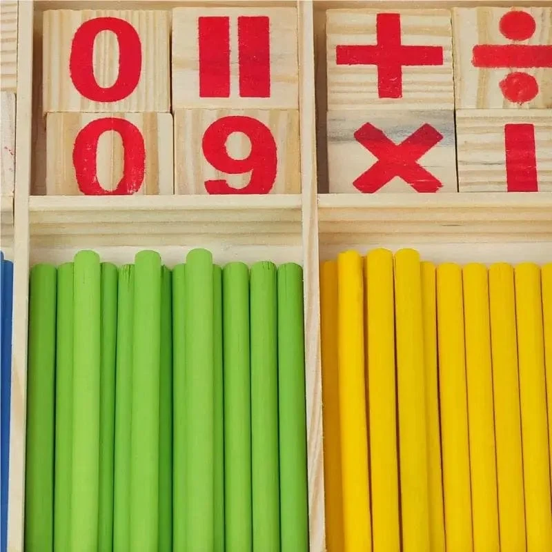 Kinder mathematik lehrmittel, zählen stäbchen, arithmetik lernen box, holz pädagogisches spielzeug, Montessori bildung