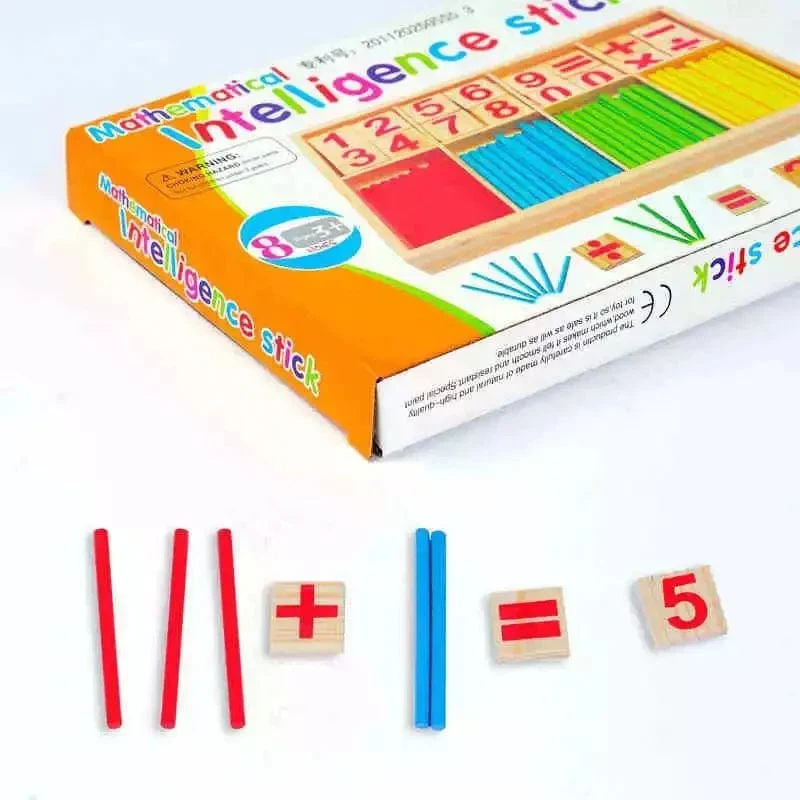 Kinder mathematik lehrmittel, zählen stäbchen, arithmetik lernen box, holz pädagogisches spielzeug, Montessori bildung