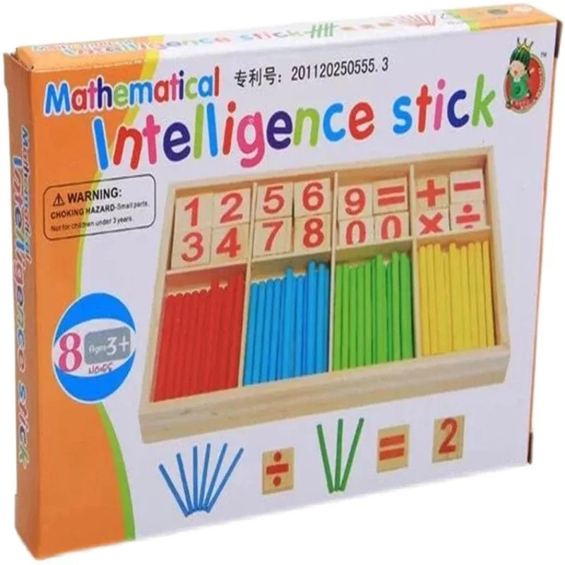 Kinder mathematik lehrmittel, zählen stäbchen, arithmetik lernen box, holz pädagogisches spielzeug, Montessori bildung