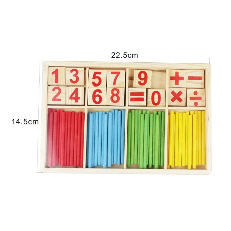 Kinder mathematik lehrmittel, zählen stäbchen, arithmetik lernen box, holz pädagogisches spielzeug, Montessori bildung
