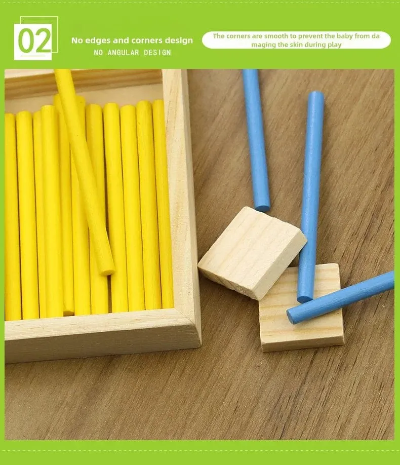 Kinder mathematik lehrmittel, zählen stäbchen, arithmetik lernen box, holz pädagogisches spielzeug, Montessori bildung