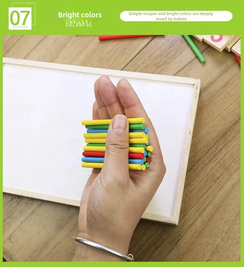 Kinder mathematik lehrmittel, zählen stäbchen, arithmetik lernen box, holz pädagogisches spielzeug, Montessori bildung