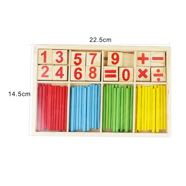 Kinder mathematik lehrmittel, zählen stäbchen, arithmetik lernen box, holz pädagogisches spielzeug, Montessori bildung