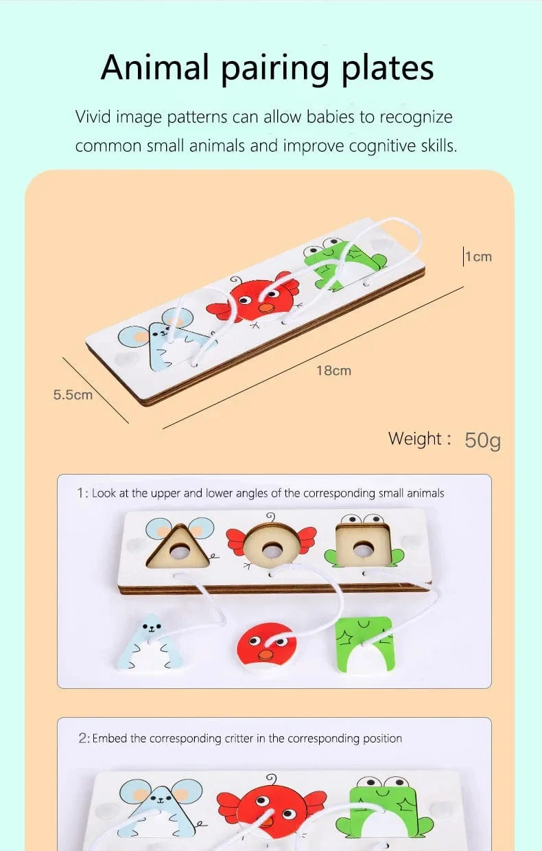 NEU Busy Board Montessori Frühpädagogisches Spielzeug Kognitives Training Kleinkinderfähigkeiten Lernen Holzspiel Busyboard DIY Zubehör
