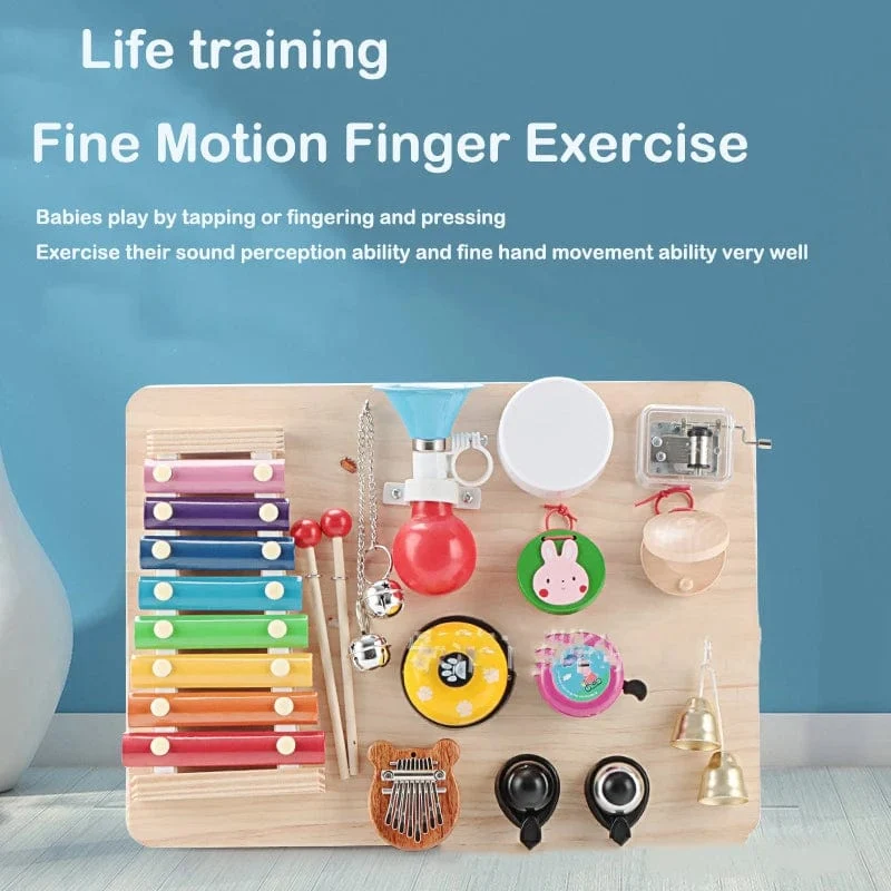 NEU Busy Board Montessori Frühpädagogisches Spielzeug Kognitives Training Kleinkinderfähigkeiten Lernen Holzspiel Busyboard DIY Zubehör