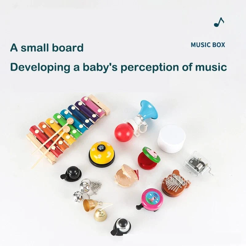 NEU Busy Board Montessori Frühpädagogisches Spielzeug Kognitives Training Kleinkinderfähigkeiten Lernen Holzspiel Busyboard DIY Zubehör