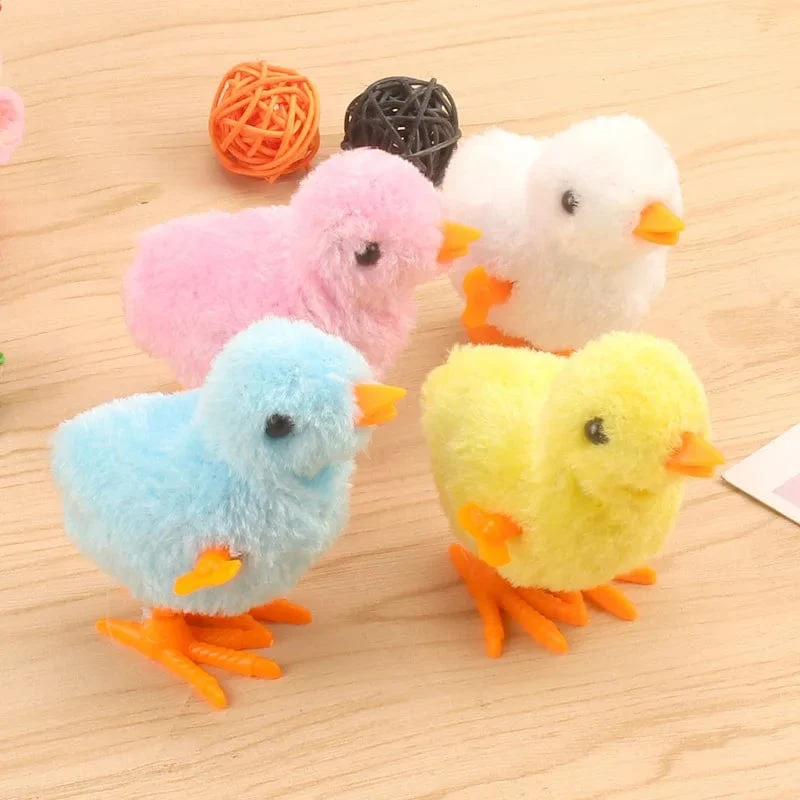 1 stücke Nette Wind Up Küken Plüsch Tiere Spielzeug Kinder Junge Mädchen Kuscheltiere Küken Uhrwerk Walking Spielzeug Kinder Spaß geschenke