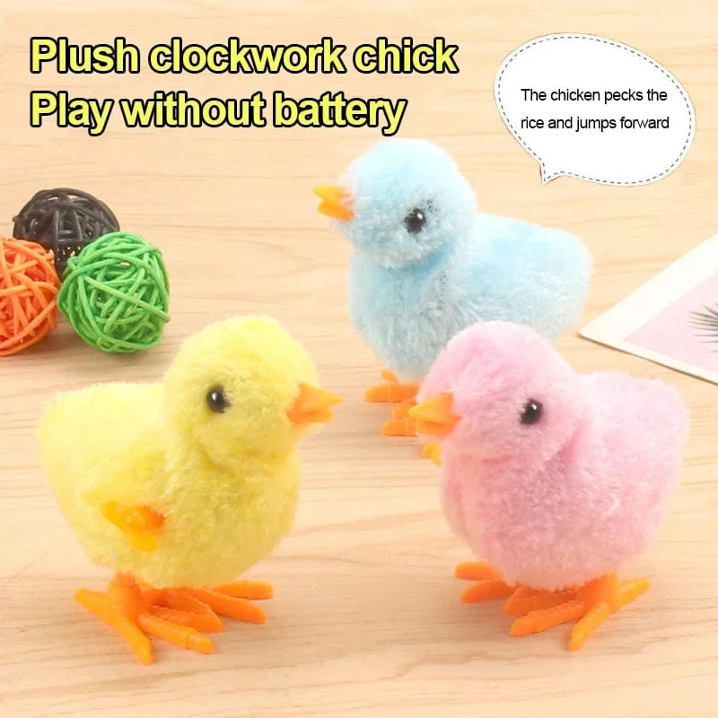 1 stücke Nette Wind Up Küken Plüsch Tiere Spielzeug Kinder Junge Mädchen Kuscheltiere Küken Uhrwerk Walking Spielzeug Kinder Spaß geschenke